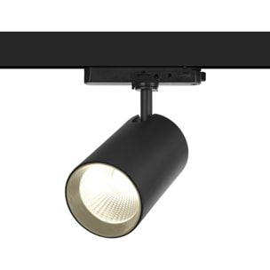 FORLIGHT Tent - Proyector de Carril LED 24.6W Diámetro 9cm. Blanco Neutro 4000K y 2103lm. Sistema de Carril Compatible con Carr