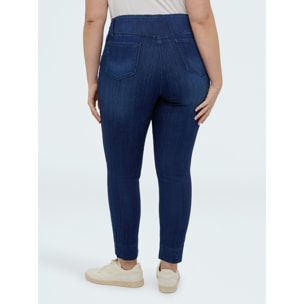 Fiorella Rubino - Jeggings azul oscuro con botones decorativos - Azul