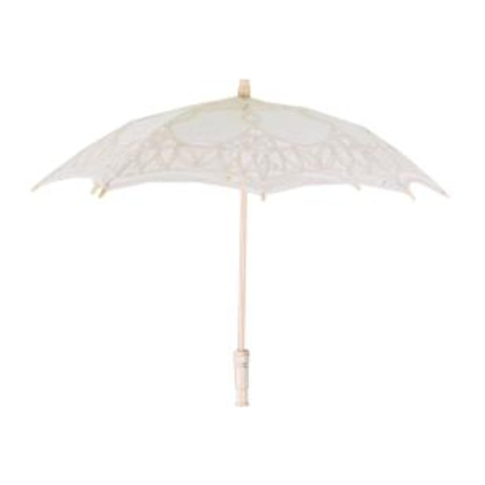 Ombrello in pizzo crema cmø60x4h44
