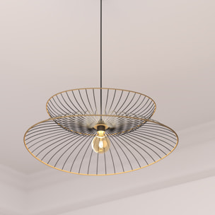 Suspension "Alara" noire - métal filaire D70 cm