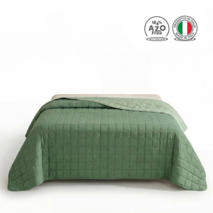 Copriletto una piazza e mezza estivo leggero double face 210x260 cm, trapunta estiva traspirante e morbida, coperta primaverile elegante e moderna, design reversibile per doppio stile, ideale per stagione calda, resistente e facile da lavare