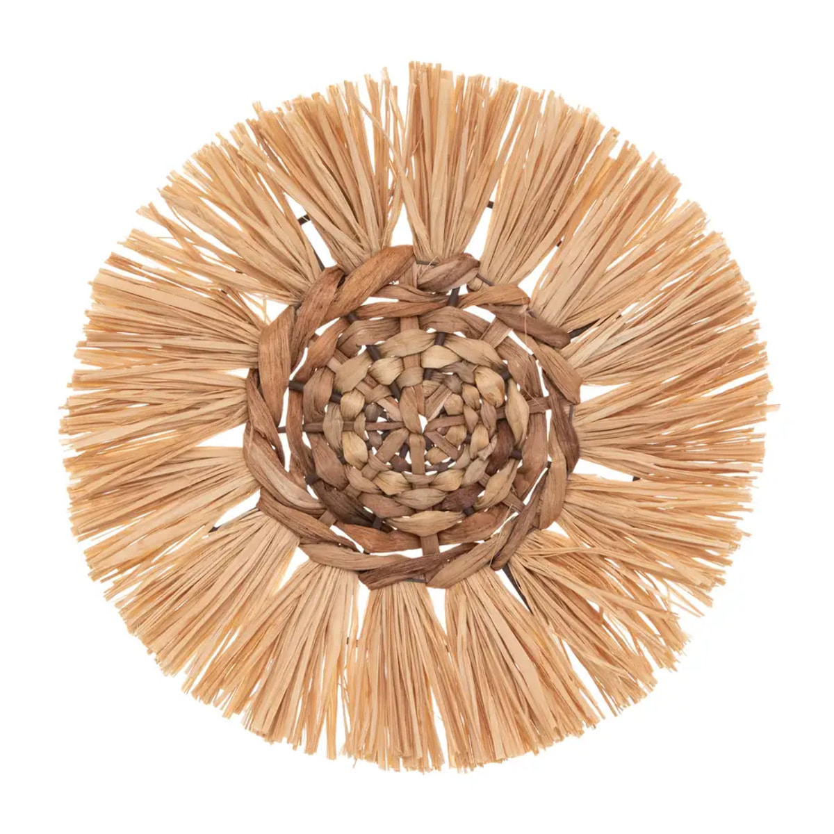 Set de 3 déco murales raphia D25/30/36cm