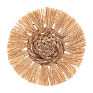 Set de 3 déco murales raphia D25/30/36cm