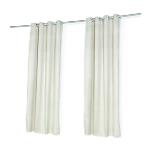Rideaux thermiques beiges 135x240 cm - lot de 2