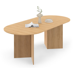 Table à manger extensible Gabin 160-200cm effet hêtre