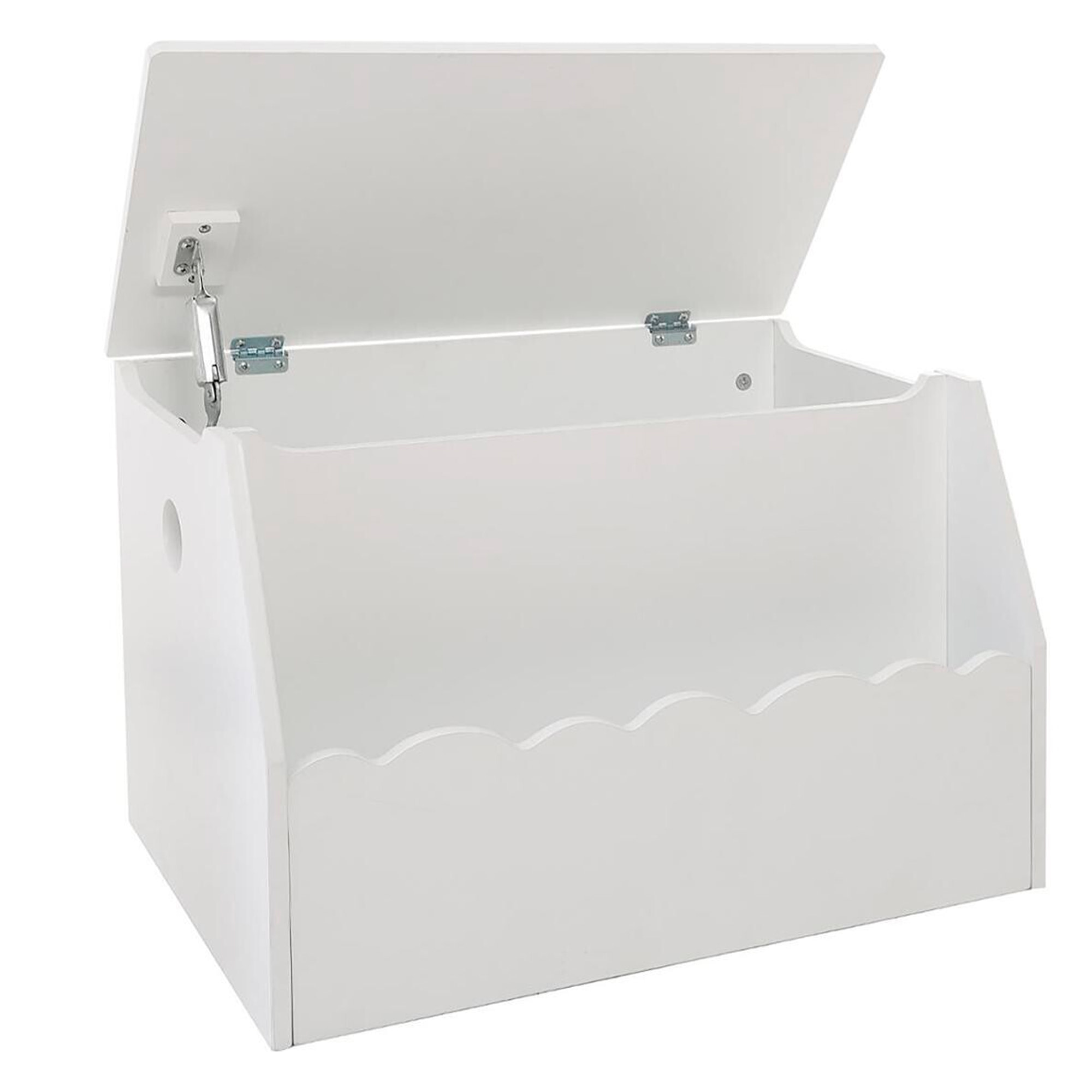 Caja de juguetes y biblioteca infantil