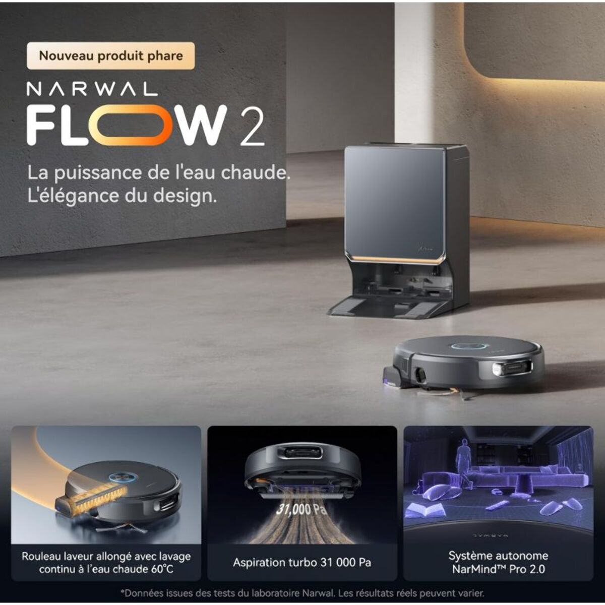 Robot Aspirateur Laveur NARWAL Flow 2