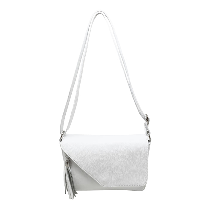 Chicca Borse Tracollina Donna in Pelle Bianco