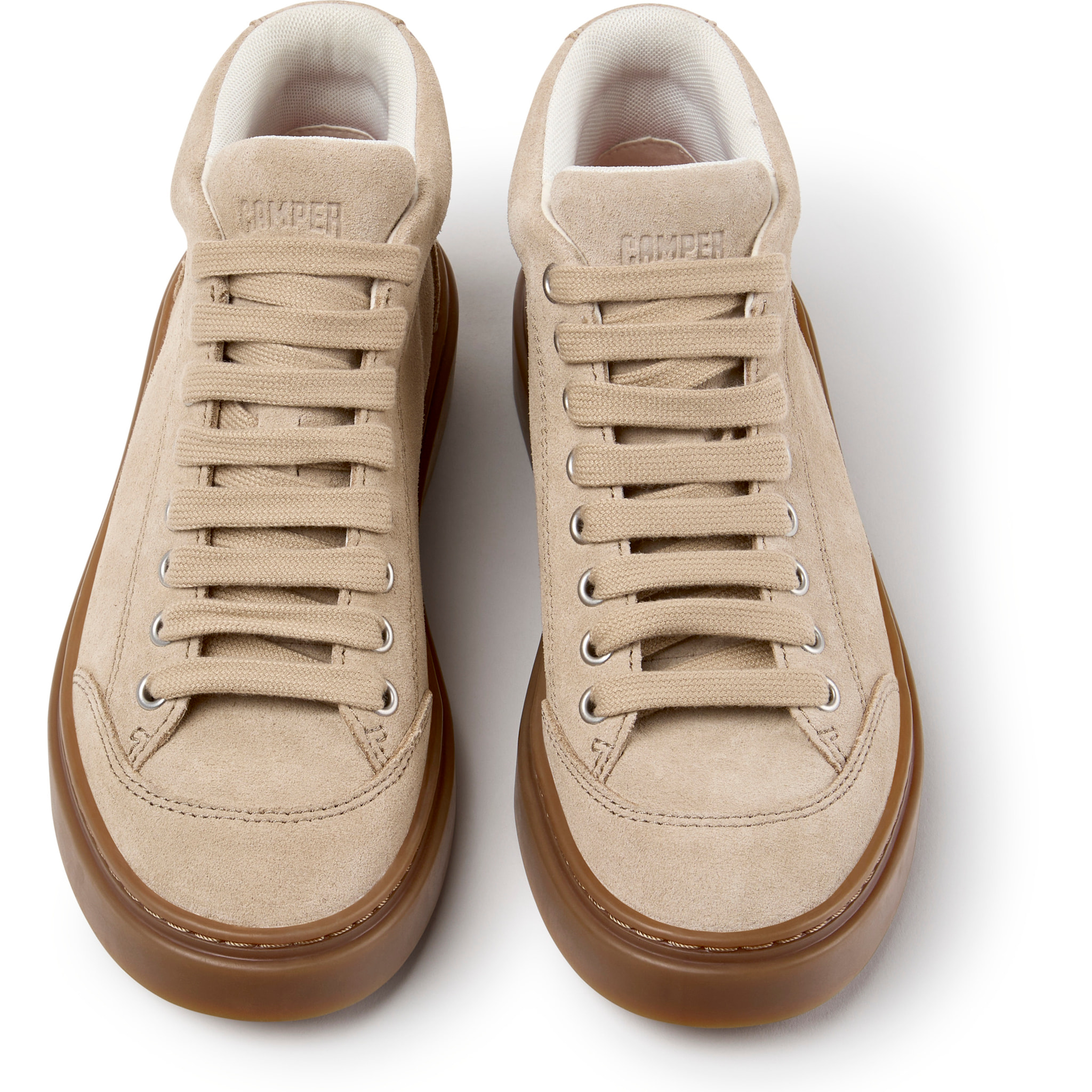 Sneaker-Bootie - CAMPER Runner Twentyfive - Beige - Piel de ante