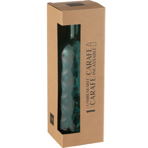 J-Line bouteille Martelée - plastique - bleu - boîte cadeau