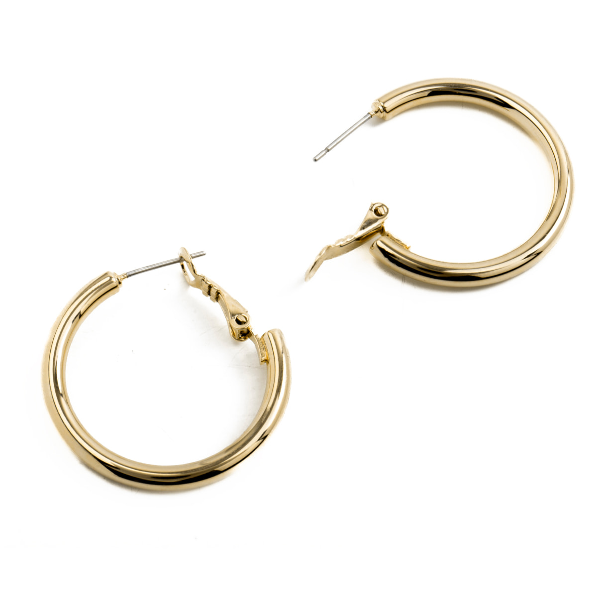 Pendientes de 30mm de diámetro acabado oro amarillo de 18k