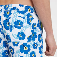 Boxer de bain - coupe classique - bleu et blanc