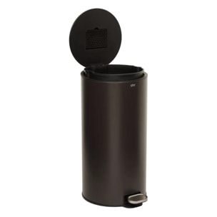 Poubelle métal 30L "Delta" gris charbon