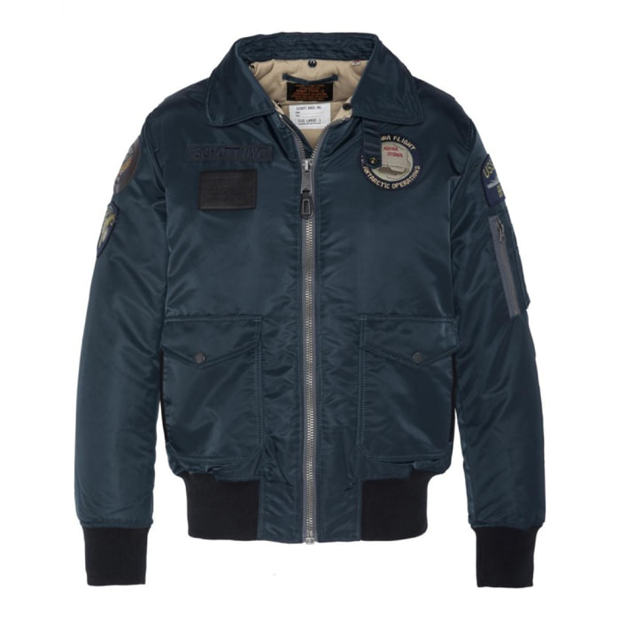 OHARAVINT-RS FLIGHT JACKET WITH DETACHABLE PILE FUR COLLAR & BADGES 100% RECYCLED NYLON
BLACK OR BROWN COLLAR= 100% POLYESTER Blu