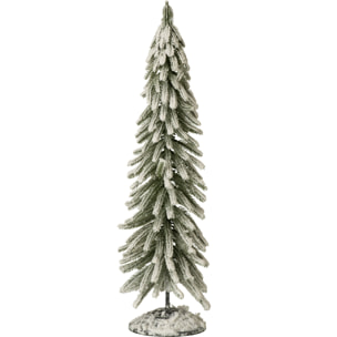 J-Line sapin de Noël avec neige - PET - vert foncé/blanc - large
