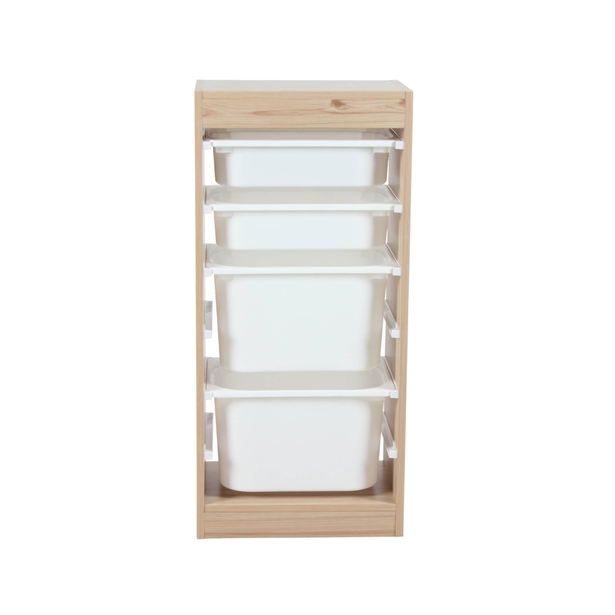 Meuble de rangement enfant 4 bacs de rangement SORA