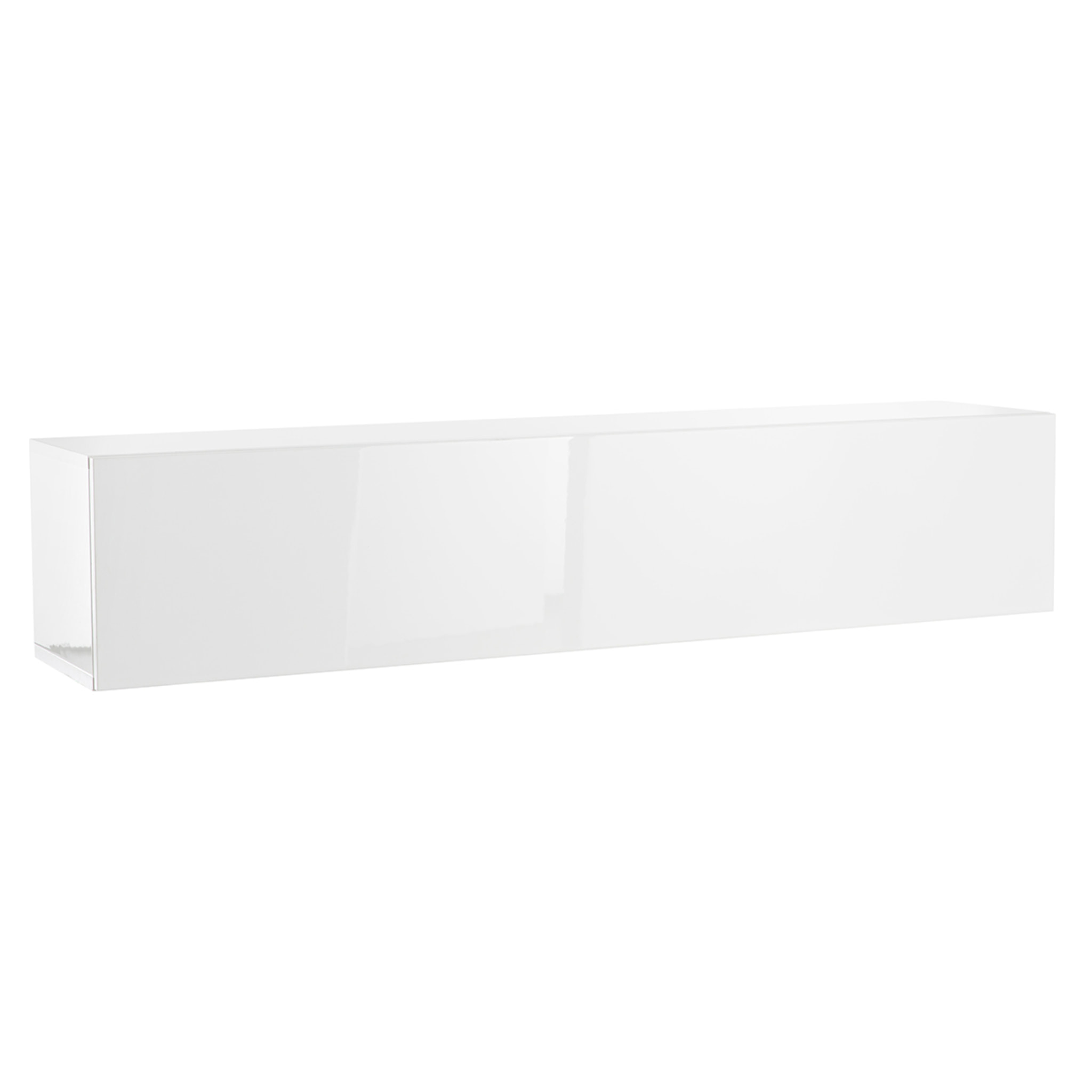 Élément mural TV horizontal blanc laqué brillant L137.5 cm ETERNEL