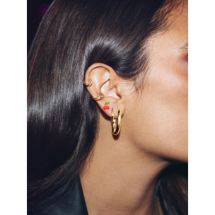 Pendientes Aro Bolero Acero Baño Oro