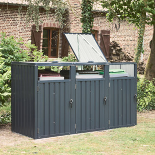 Cache poubelle acier galvanisé ESCAUT