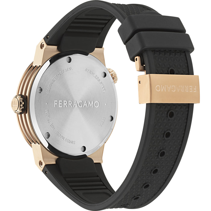 Ferragamo Reloj Analógico De Cuarzo Gmt Ha-F-80 Gmt Worldtime -Fw