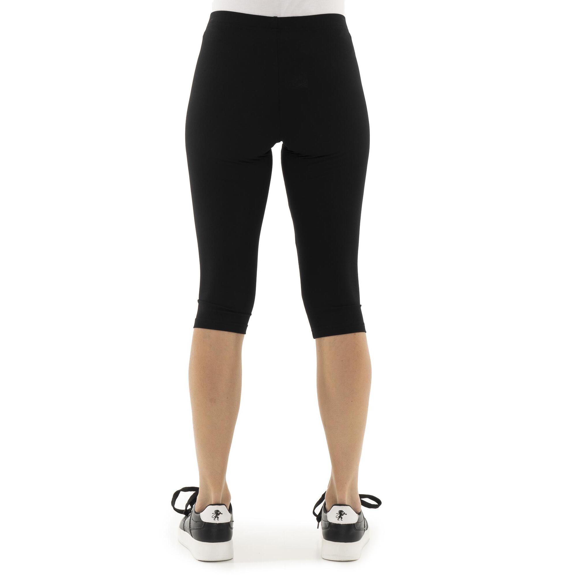 Leone Legging básico de mujer capri de algodón elástico