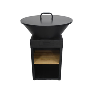 Brasero barbecue Ø81,5cm avec grille de cuisson, espace de rangement et couvercle MOMBACHO