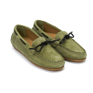 Mocassino Driver British Passport Verde chiaro