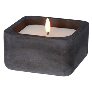 Well home - vela led formato cuadrado color negro 12x12x6,5cm
