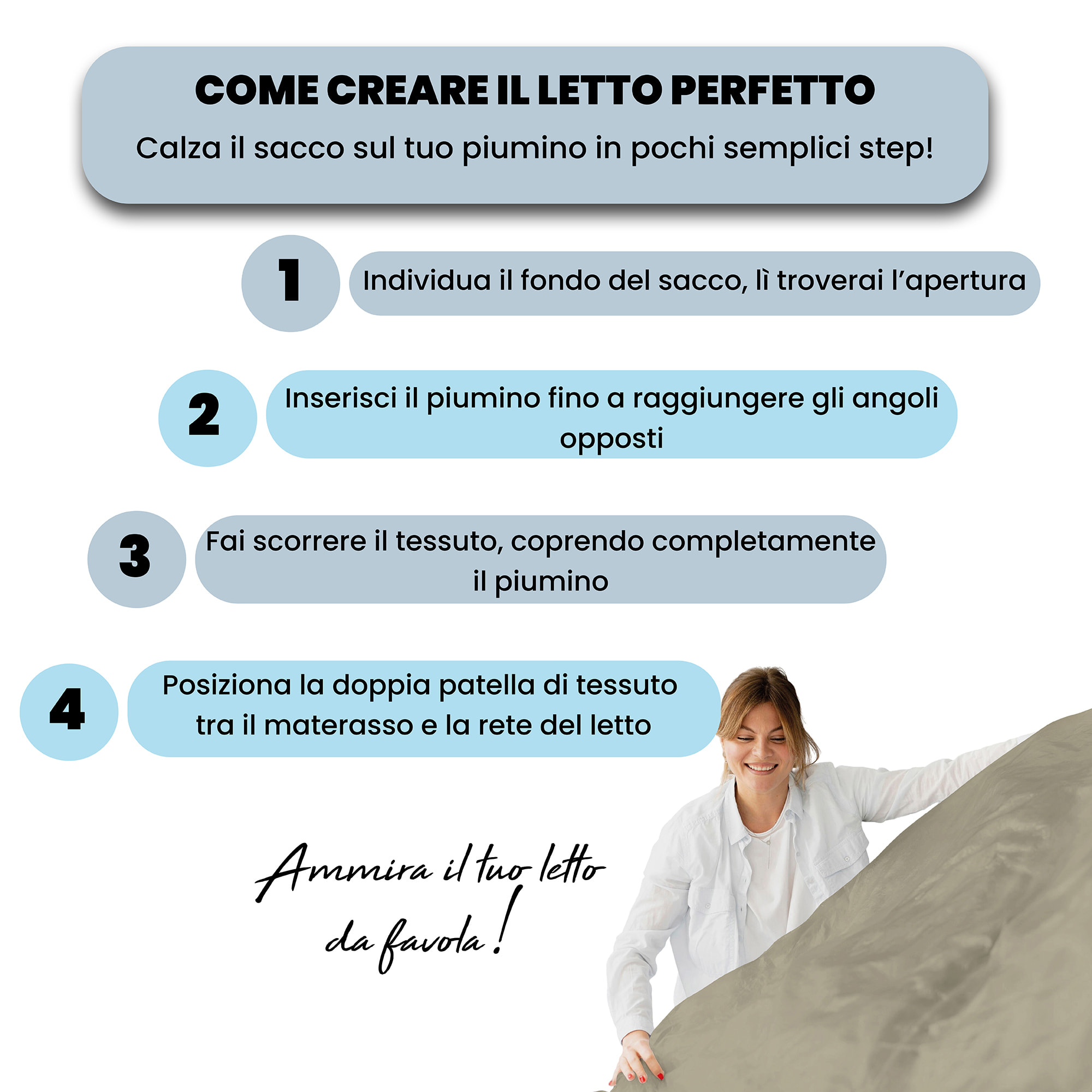 PARURE COPRIPIUMINO VERA - 100% Microfibra - Made in Italy