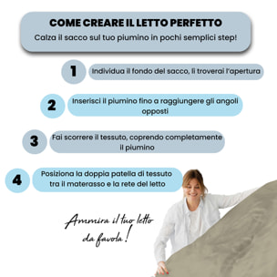 PARURE COPRIPIUMINO VERA - 100% Microfibra - Made in Italy
