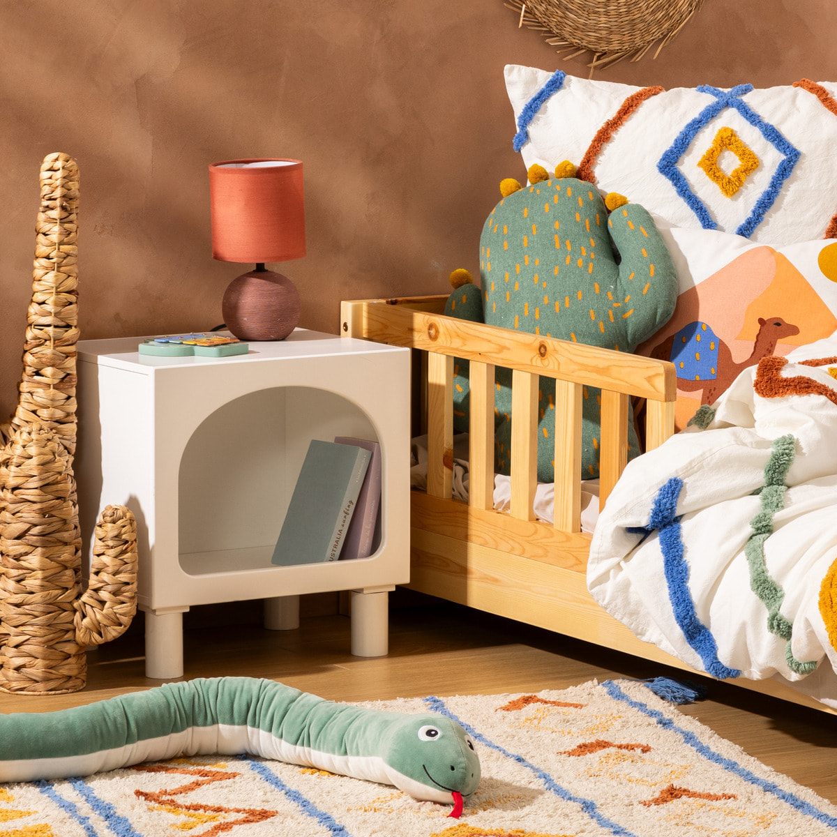 Chevet 1 compartiment "Tara" blanc 42x40x32cm