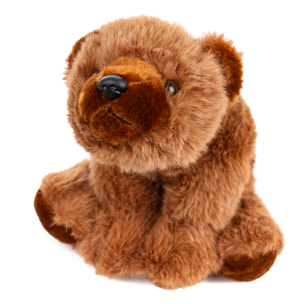Peluche extra morbido e soffice. Design orso bruno. 30 cm.