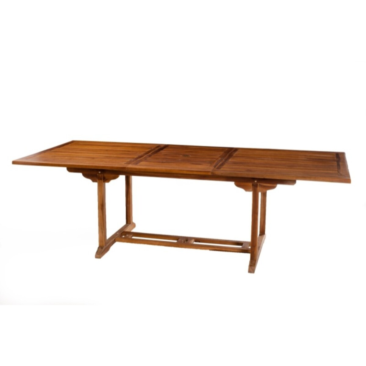 MAEVA - Table de jardin 8/10 personnes - rectangulaire extensible 180/240 x 100 cm en bois Teck huilé