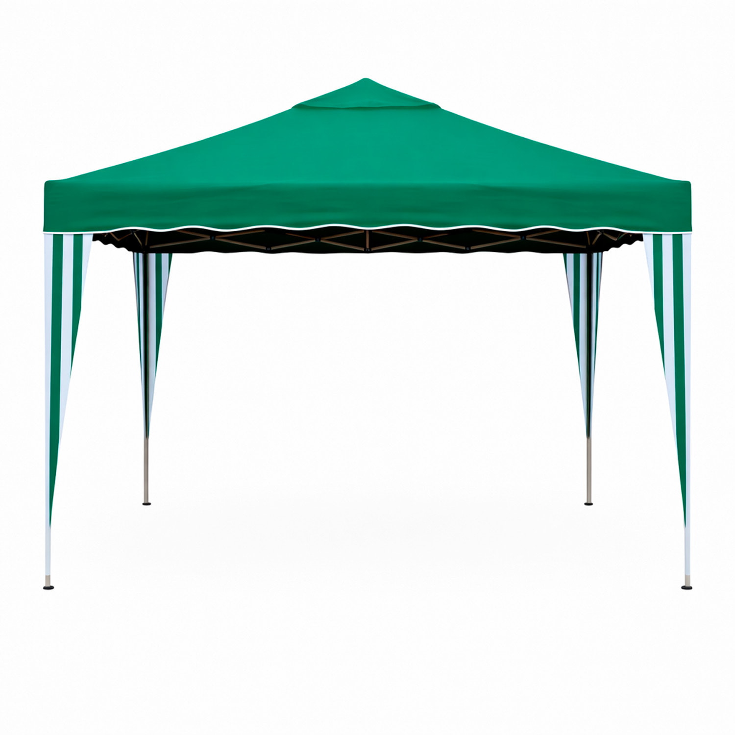 Gazebo Pieghevole 3x4 M in Acciaio con Telo Idrorepellente 160 g/m² Anti-UV Struttura Robusta Apertura Rapida a Fisarmonica Borsa e 4 Sacche Verde