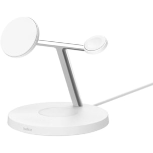 Chargeur induction BELKIN 15W Boost Charge Pro 3en1 Qi2 Blanc
