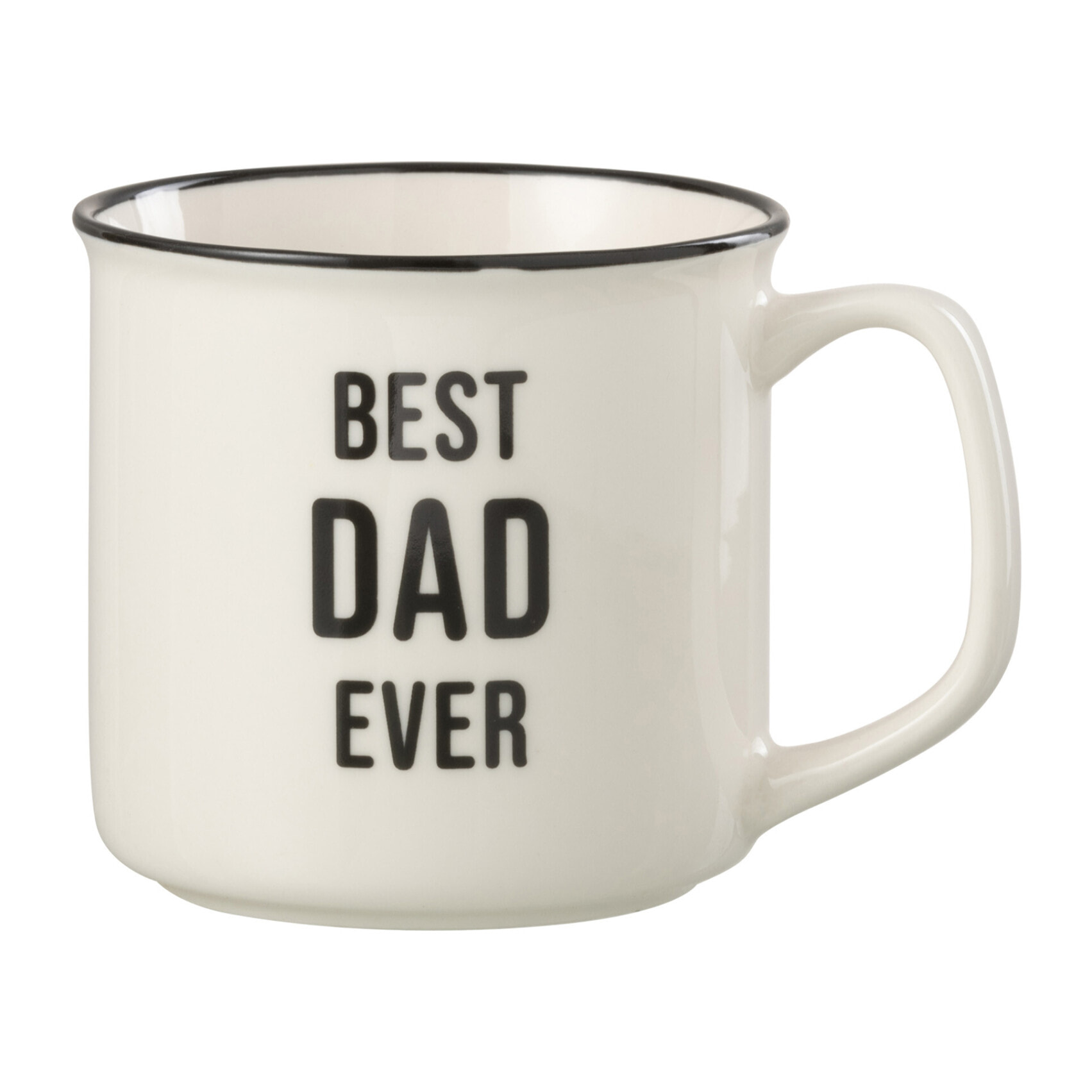 J-Line Mug Message Best Dad Porcelain Blanc / Noir