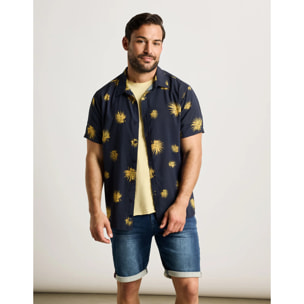 Camisa Manga Corta Azul Marino - Sunflower