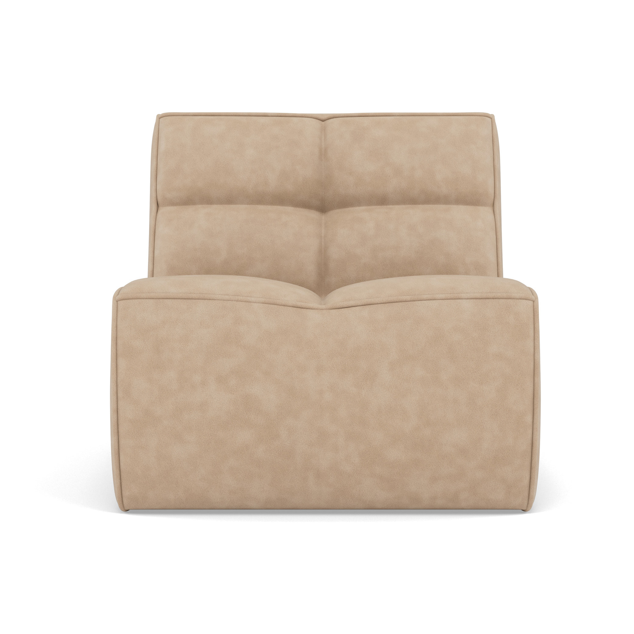 Alya - module d'assise sans accoudoir en simili - Beige
