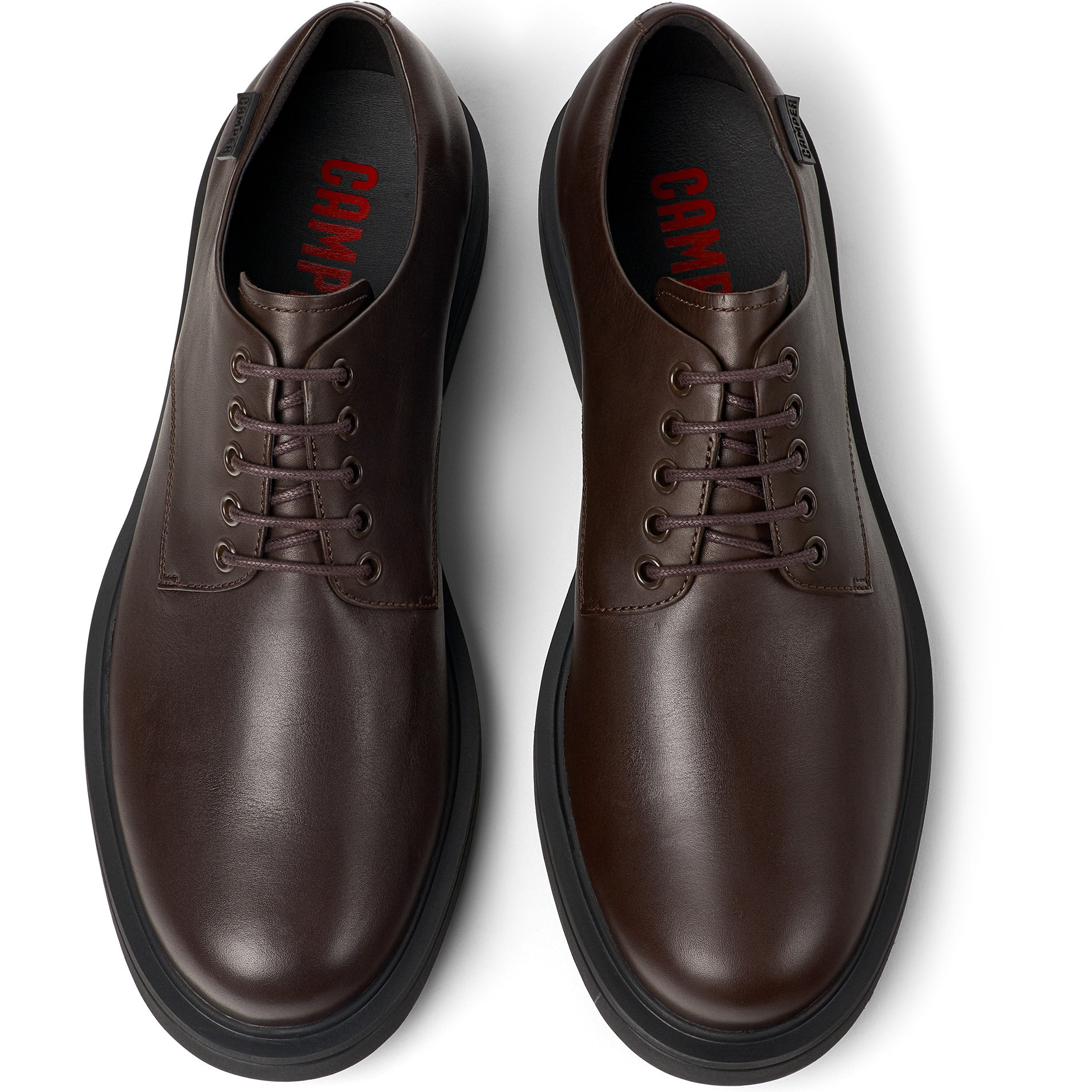 Zapatos de cordones - CAMPER Norman - Marron - Cuero liso