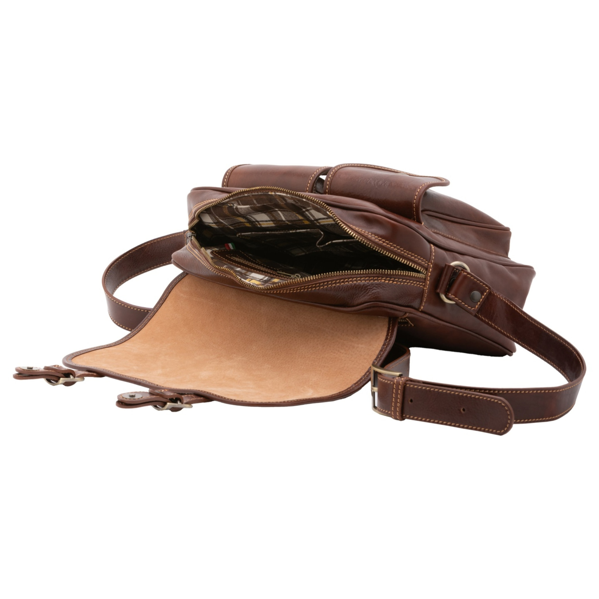 Borsa a tracolla da donna - Modello False - Vera pelle - 32.0 x 23.0 x 15.0 cm