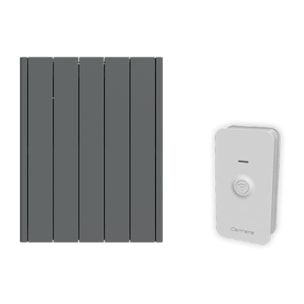 Radiateur électrique LCD céramique gris anthracite 1000W Connecté