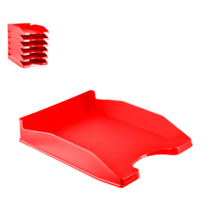 PACK 6 pz. VASSOIO UFFICIO ROSSO