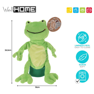 Well home - peluche de mano en forma de rana de 26,5cm