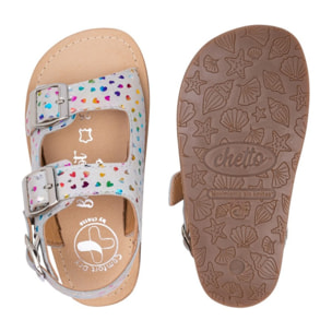 SANDALIA BAREFOOT PIEL CHETTO TIPO BIO GRIS