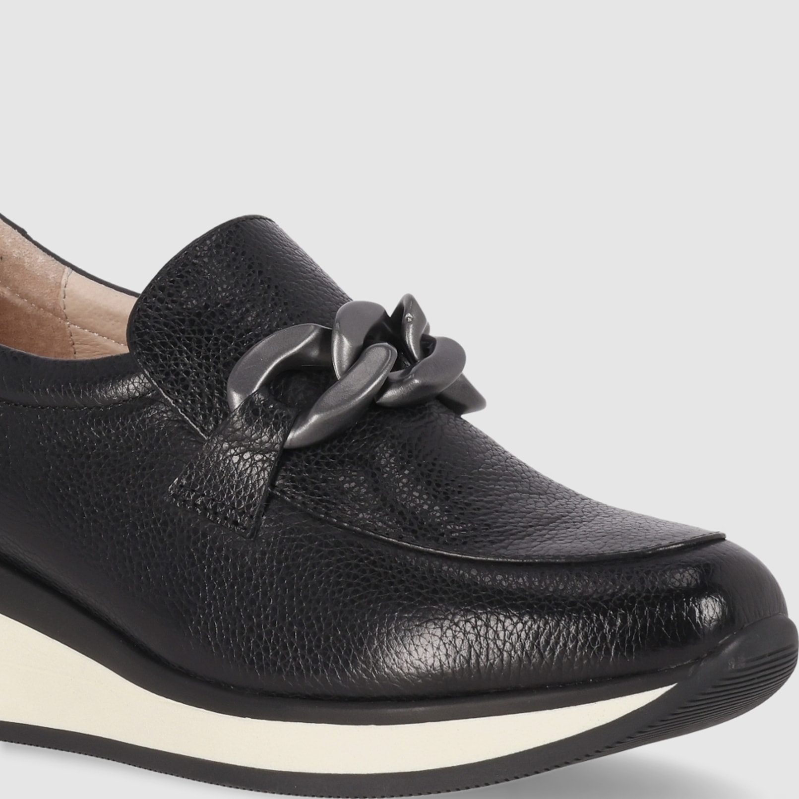 Zapatos de Piel - Negro - Tacón: 4 cm