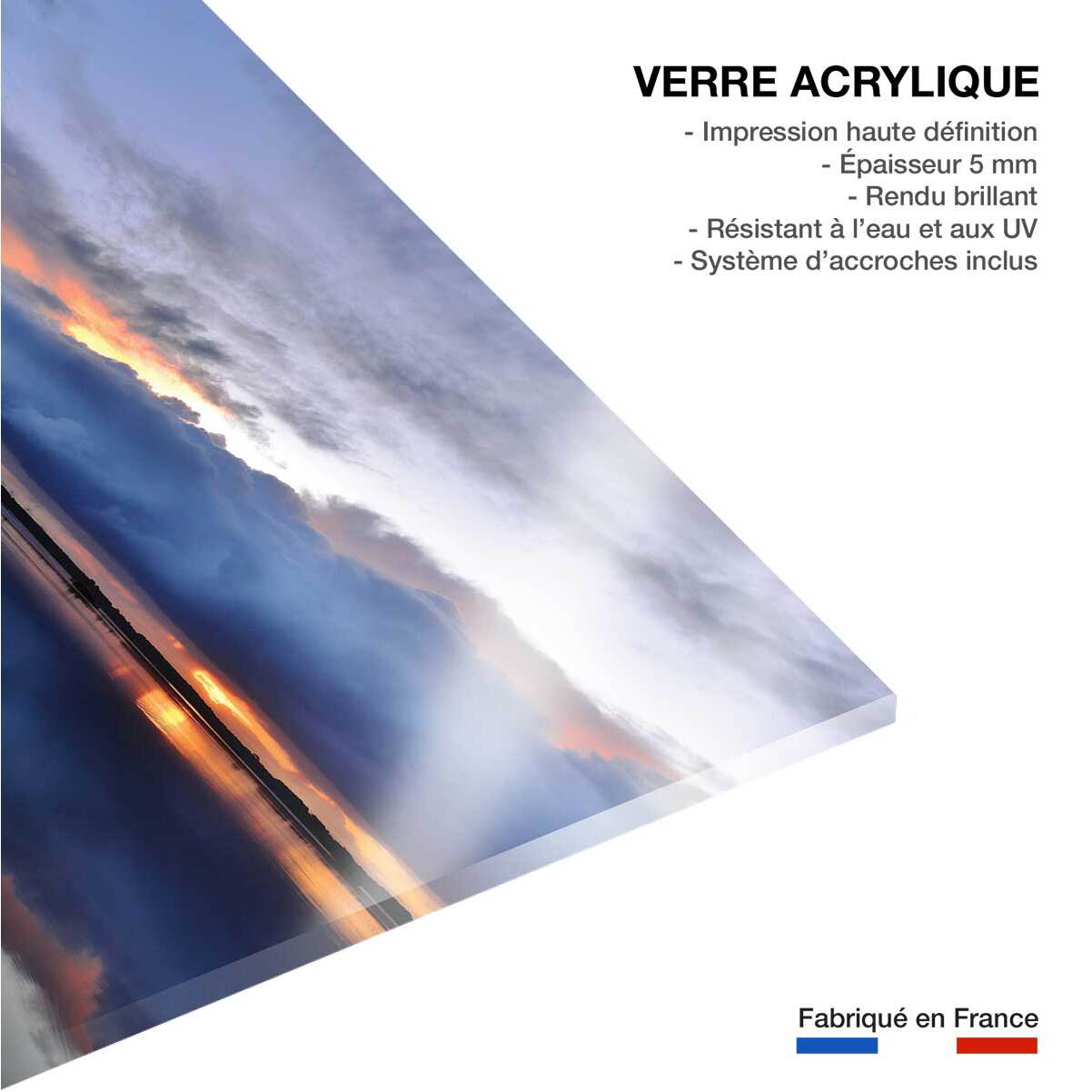 Tableau bleue reflets d'eau Tableau plexiglas