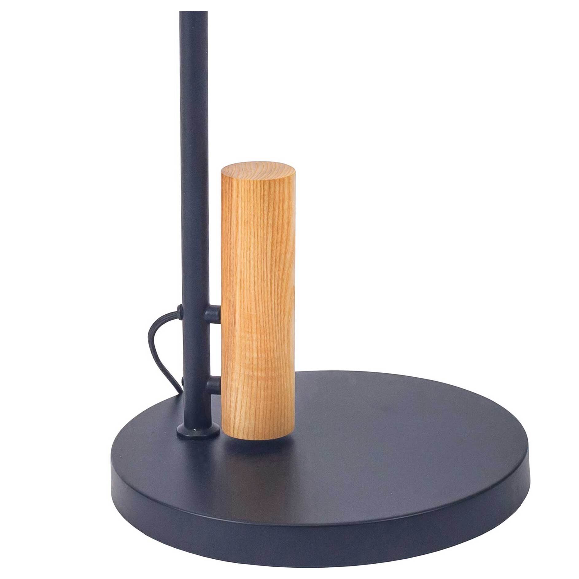 FORLIGHT Korg pie de salon con pantalla de cuerda natural para bombilla E27