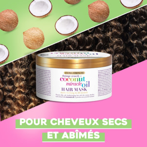 OGX Miracle Masque capillaire à l'huile de noix de coco, 300ml - Répare et hydrate contre les frisottis