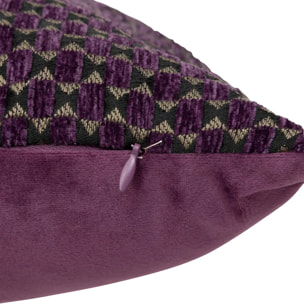 Coussin jacquard Zaika violet 30x50cm