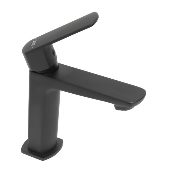 Mitigeur lavabo Feel, sans tirette, noir mat, SATBSFEEL271C avec une garantie de 5 ans